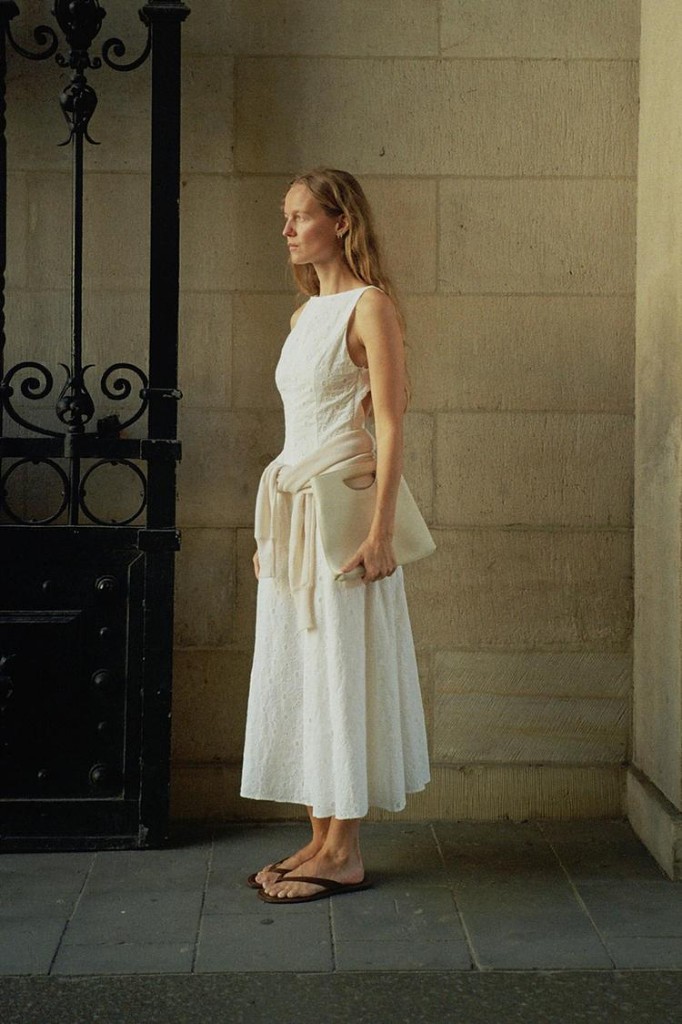 Eyelet Midi Dress
