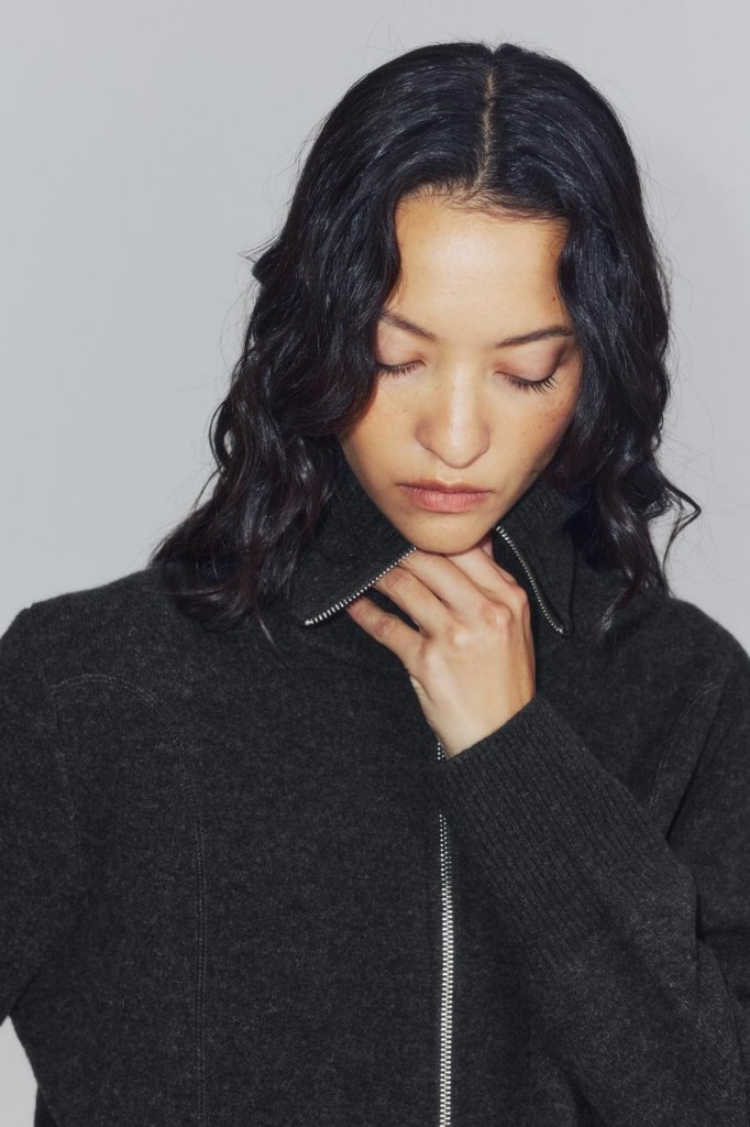 Metallic Zip Knit